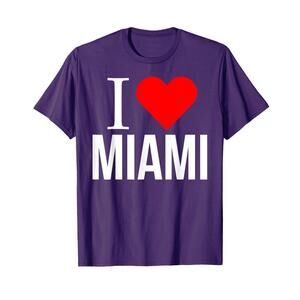 I Love Miami Red Heart Florida T-Shirt